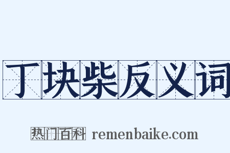 丁块柴反义词是什么意思的图片